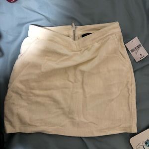 Forever 21 White Corduroy Skirt